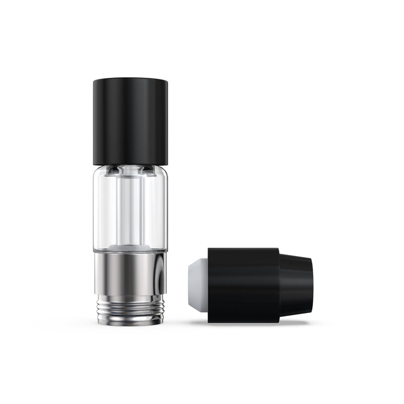 All Glass Vape Cartridge 0.5ml (Black) open