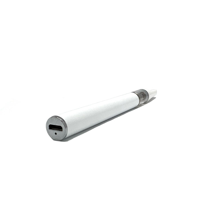 Rechargeable Stainless Steel Disposable Vape Pen (White)