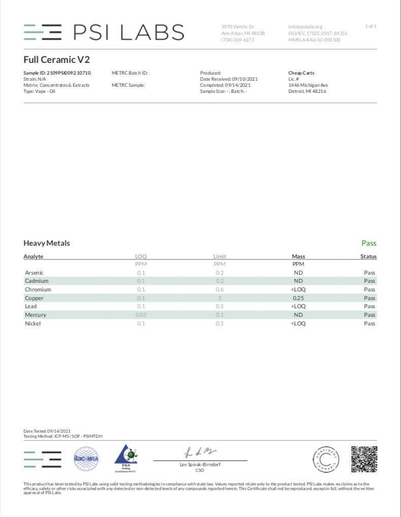 Ceramic Vape Cartridge V2 1ml - CheapCarts